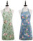 2er-Pack Blumenschürzen für Frauen mit 2 Taschen, verstellbare Küchenschürzen mit Rosenmuster, perfekt zum Kochen, Backen, Gartenarbeit, niedliches Geburtstagsgeschenk für Ehefrau, Tochter, Oma