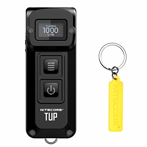 NITECORE Tup 1000 Lumen Rechargeable EDC Keychain Flashlight with NITECORE Tag, Black