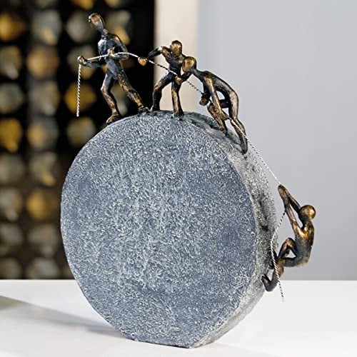 Gilde Skulptur Gute Freunde Bronze Figuren Höhe 35cm Poly Modernes Dekoration für Zuhause oder Büro
