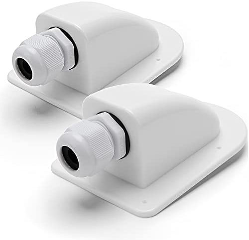 VooGenzek 2 PCS Waterproof Solar Single Cable Entry Gland, ABS IP68 Single Hole Junction Box for Solar Panels of RV, Caravan, Boat, for Cable 6-12mm