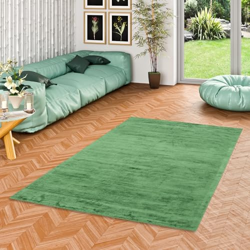 Pergamon Luxus Designer Teppich Vintage Handgewebt Roma Grün in 10 Größen