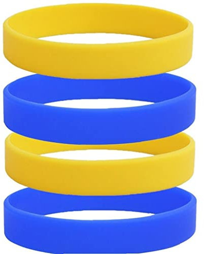 Ukraine Armband, 4 Pcs Ukraine Silikon Armband Blau Gelbe Armband Bandmanschette Armband Sport Casual Bangle Für Frauen Männer