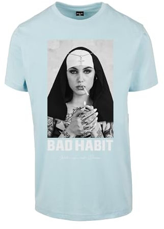 Mister Tee Herren Bad Habit Tee Ocean Blue, XS