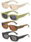 FSMILING 4 Stück Vintage Rechteckige Sonnenbrille Damen Set 90er Retro Sonnenbrillen Trendy Sunglasses Women Brille für Damen Herren