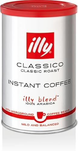 illy Instant Coffee- 100% Arabica Coffee – Classico Medium Roast - Notes Of Caramel, Orange Blossom & Jasmine - Easy Preparation - Convenient Coffee Instant Format - Roasted In Italy – 3.3 Ounce