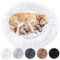 Wahre Tierliebe Hundebett Donut - Das Original - waschbar [S, 70cm, weiß] Hundekissen, Hundekorb, Flauschiges Hundebett für große, mittelgroße & kleine Hunde