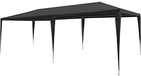 Chusui Tendone per Feste in PE 3x6 m Antracite,Tendone per Feste,Impermeabile,Protezione UV,Tendone per Eventi