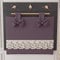 PETTI Artigiani Italiani - Copriforno, Copriforno Elegante, Copriforno Shabby Chic in Tinta Unita con Balza in Pizzo Sangallo e Fiocchi, Copriforno in Cotone, Copriforno 50x42cm Malva