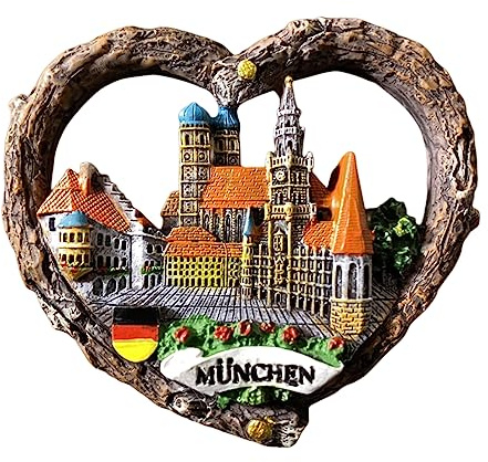 Moiilvcla München Bayern Deutschland Kühlschrankmagnet Reise Souvenir 3D Kühlschrank Deko Magnetaufkleber Basteln Kollektion