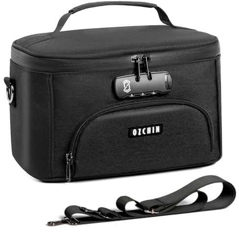 OZCHIN Große Aufbewahrungsbox mit Zahlenschloss, tragbare geruchsdichte Verschlusstasche, Reisetasche, tolles Geschenk für Frauen und Männer