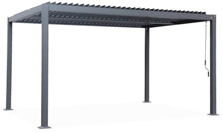 sweeek Pergola bioclimatica 3x4m in Alluminio e Acciaio
