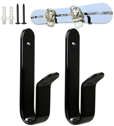 Rolitwils Snowboard Wall Mount Clips, Horizontal Skateboard Wall Mount,Snowboard Display Stand for Room, Garage