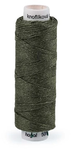 50m Nähgarn Leinen-Garn Leinenzwirn Klöppelgarn Nähfaden Leinengarn Farbwahl, Farbe:khaki