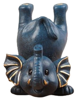 dijiusidy Niedlicher Elefanten Brillenständer, Premium Harz, Geschenkauswahl, große Anwendungsmöglichkeiten, Tier Brillenhalter, Ständer, niedliche Tierform, Dunkelblau