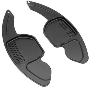 NURCIX 2 Stück Auto Aluminium Lenkrad Schaltpaddle, Für Au-di R8 (2012-2014) Schaltknäufe Shifter Verlängerung Ersatzsatz Robust Langlebig,D/Black