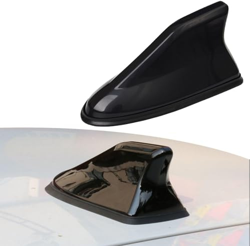 JZWJNFYY Car Shark Fin Roof For MINI Cooper 2-Doors Cooper SE ELECTRIC Car Antenna Radio FM/AM Decor Signal Aerial perfect replacement part,Black