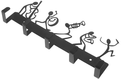 Garneck Gusseisen Wandhaken Key Holder Mit Haken Musiknoten Design Robuster Schlüsselhalter Wandmontage Für Garderobe Eingangsbereich Tür Dekoration