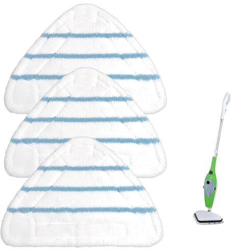 3 Stück Ersatz Pads Dampfreiniger, Dampfbesen Pad, Dampfbesen, Dampfreiniger Ersatztücher, Dampfreiniger Bodentücher, für Dreieckigem Ersatztücher Dampfbesen