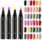 Nail Polish Pens T Uk Polishey Nail Polish Pen Set No Nail Varnish Pens Gel Nail Polish Step Nail Gel For Home And Manicure (6PCS C) 30ml SzL85 (Black, 12.5cm)