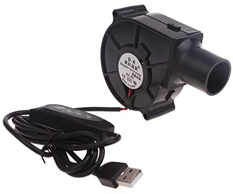 Upgraded BBQ Blower Fan Oil-Bearing Motor Fan Adjustable 3Gear Speed Air Blower Fan Outdoor Cooking Fan