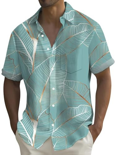 Uwdiohq Mes Commandes Passees Chemise Homme Ivoire Blanche Manches Courtes en Lin Chemises Hawaienne Slim Fit Manche Courte Decontracter Chemisette À Carreaux Col Pelle Tarte Mao