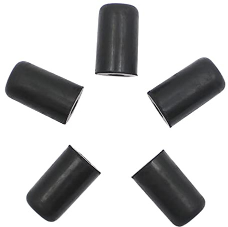 Watris Veiyi 5 Stück Cello Stachel Gummi, Schwarz 2,5 x 1,5cm / 0,98 x 0,59inch Cellos Endpin Gummi Kappe, Tragbare Anti Rutsch Pad for Cello Zubehör