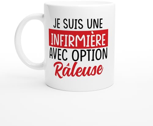 PassionCadeau Mug Infirmiere Humour Je suis une infirmière avec option râleuse