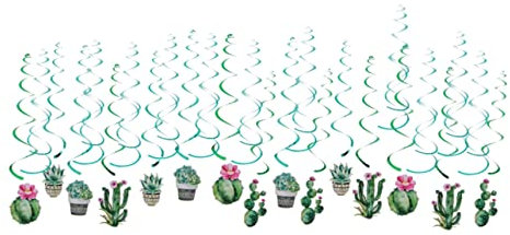 Cabilock 1 Ensemble Ornements Forme de Cactus pour Fête Été Décor Spiral pour Événements Hawaiiens et Mariages