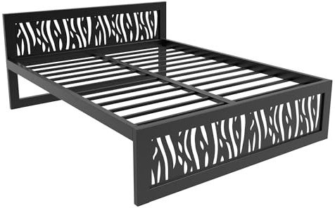MetaloPro Metallbett Ryka Perfor Muster 1, 180x200 cm | Hochwertiges Metall, Ideal für Schlafzimmer und Gästezimmer, Einfach aufzubauen, Besonders design und durchweg quietschfrei