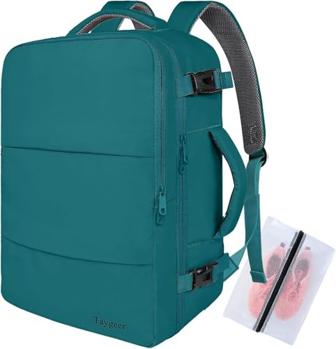 Taygeer Easyjet Cabin Bag 45x36x20 Underseat, Travel Backpack Women | Carry On Backpack for Airplane, Luggage Rucksack for Plane Hand Luggage Bag, Laptop Rucksack with Separate Shoe Pouch