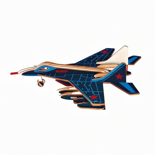 Exquisites Holzflugzeug Puzzle Spielzeug, DIY Bausatz, 3D Mechanik Puzzlespiel, geeignet für Erwachsene und Jugendliche, Spielzeugpistole, einzigartiges kreatives Geschenk