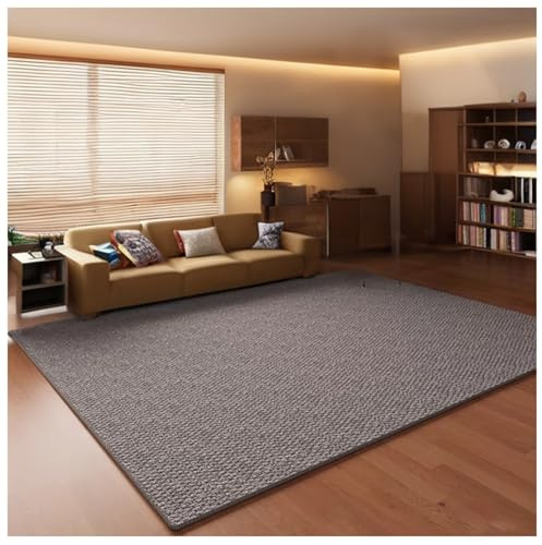 Generisch Großer Sisal-Teppich, Wohnzimmerteppich, Rutschfester Schlafzimmerteppich for Die Eingangstür, Willkommensmatte, Teppich for Die Innentür(Gray,200x250cm)