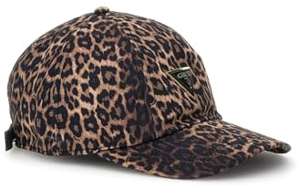 GUESS Printed Leopard Baseball Hat Bro - Brown One Size