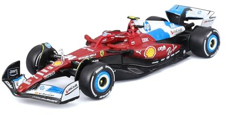 Bburago – Ferrari SF-25 Miami-Lackierung #44 Lewis Hamilton, Diecast-Modellauto im Maßstab 1:43, Nachbau des F1-Rennwagens vom GP von Miami, realistische Details, Offizielle Ferrari-Lizenz, 3+