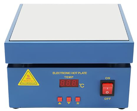 Estación de precalentamiento de 800 W con 50 hasta 400 grados Celsius, placa calefactora de soldadura precisa con pantalla LCD, horno PCB de 200 x 200 mm para reparación y soldadura de teléfonos