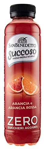 San Benedetto, Succoso Zero alla Arancia Rossa, 400 ml Bevanda Leggera e Dissetante in Acqua Minerale Naturale, Senza Zuccheri, Conservanti Coloranti e Glutine