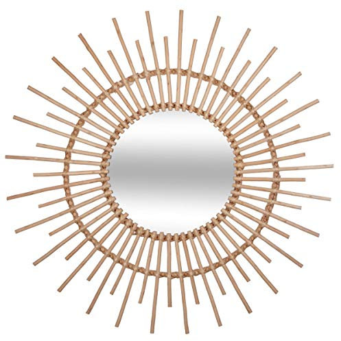 UNIVERSDECOR Montage Mural Miroir déco rotin diamètre 76 cm Atmosphera