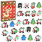 EKKONG Adventskalender 2023, 24 Stück Weihnachtsanhänger Deko, Adventskalender Blind Box, Weihnachten Geschenk für Kinder Erwachsene Junge Mädchen