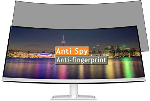 Vaxson Privacy Screen Protector, compatible with HP 34f Curved Display 34 Display Monitor, Anti Spy Guard Film Protectors Sticker [NOT Tempered Glass] New