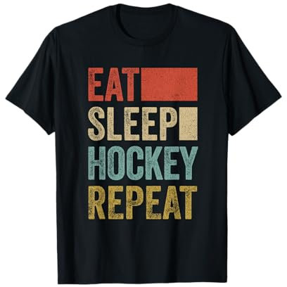 Eat Sleep Hockey Repeat Outfit Kinder Hockey T-Shirt