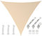 AMANKA 7x7x7 Voile d'Ombrage Triangulaire Respirante - Toile de Jardin UV avec Fixation Acier INOX
