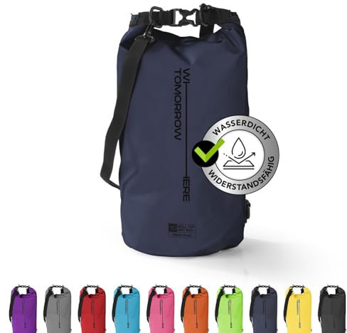 #DoYourOutdoor Where Tomorrow Dry Bag Tasche 10L dunkelblau | Wasserdichter Rucksack | Wasserfester Beutel & Packsack | Drybag ideal für Boot, Kajak, Angeln und Camping