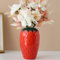 Arawat Erdbeer Vase Deko Modern - Rot Strawberry Decor Blumenvase Aesthetic Blossom Rote Beere Tulpenvase Himbeere für Pampasgras Blumen 20x14x14 cm