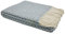 GLAESER Wohndecke Fair Deluxe Wolle pur | Wolldecke aus 80% Merino Wolle & 20% Nylon | Couchdecke/Sofadecke/Kuscheldecke | (Hellblau/Weiß)