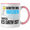 Trendation - Genitiv Ins Wasser Weill Es Dativ Ist Tasse Grammatik Deutsch Lehrer Witz Grundschule Geschenkidee (Rosa)