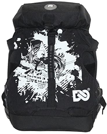 Duiaynke Roller Inlineskates Rucksack Skating Schuhe Stiefel Aufbewahrungstasche für Helm, Knie, Ellbogen und Handgelenk Schutzpolster (Schwarz A)