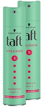 Taft Haarspray Volumen, Haltegrad 5 (250 ml), Styling Spray gibt feinem Haar Volumen und Halt, Haarspray ohne Silikone für bis zu 24 h Halt, 2x 250 ml