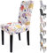 Zindoo Stuhlhussen 6er Set Groß Stretch Stuhlbezug, Stilvolles Blumenmuster Abnehmbarer Waschbar Stuhl Hussen für Schlafzimmer, Wohnzimmer, Esszimmerstühle