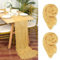 2 Stück Seihtuch Tischläufer Gold,90 x 300 cm Gelbe Rustikaler Gaze Stoff Boho Tischläufer Käsetuch Cheesecloth Tischläufer Hochzeit Tischdecke für Hochzeitsfeier Brautparty Tischdekoration