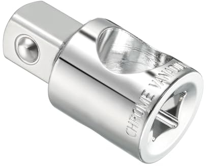 CoCud Adaptateur de Douille à Choc, 3/8F Vers 1/2M, Réducteur d'Entraînement à Cliquet à Poignée Coulissante Carrée en Cr-V - (Applications : pour Clé à Chocs)